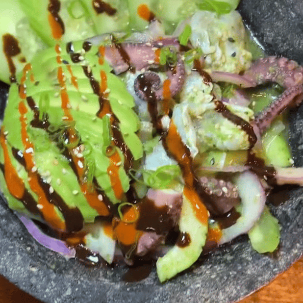 Aguachile Shrimp and Octopus