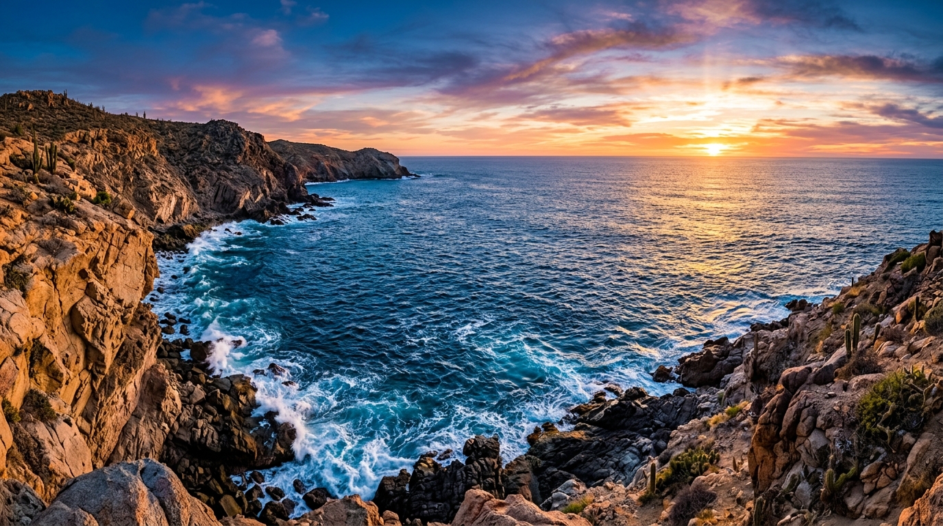 The Baja California coast
