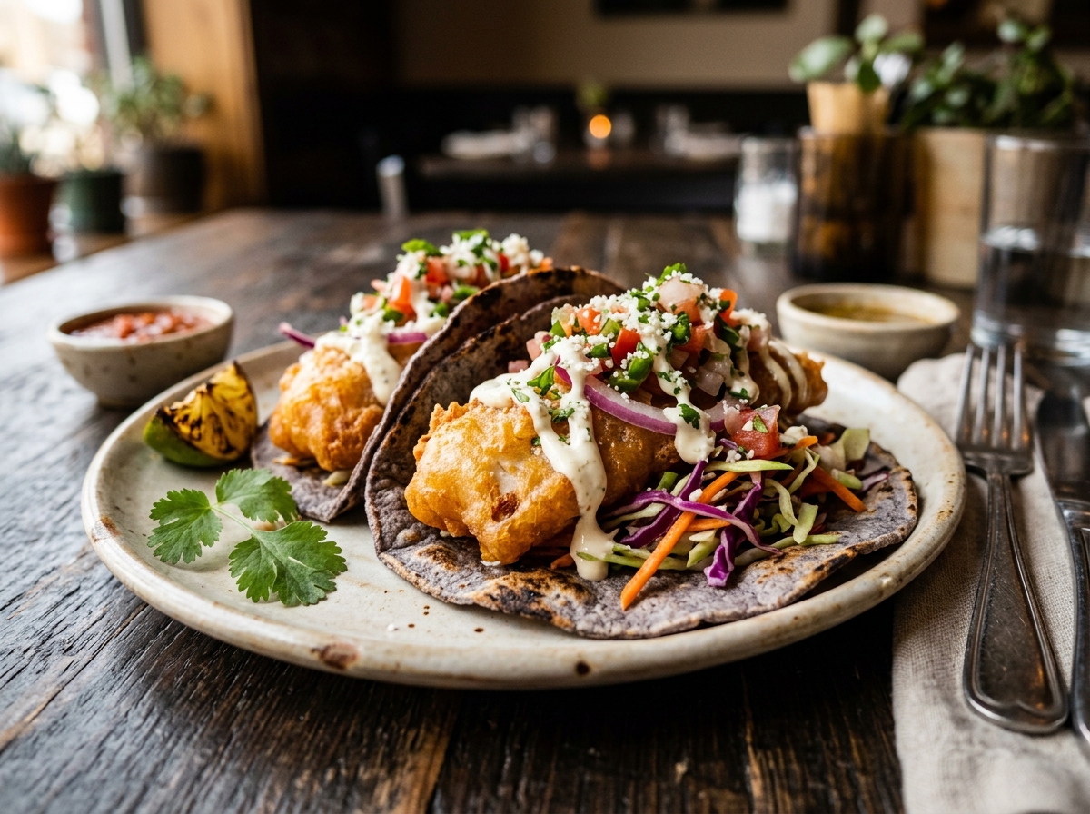 Baja fish tacos